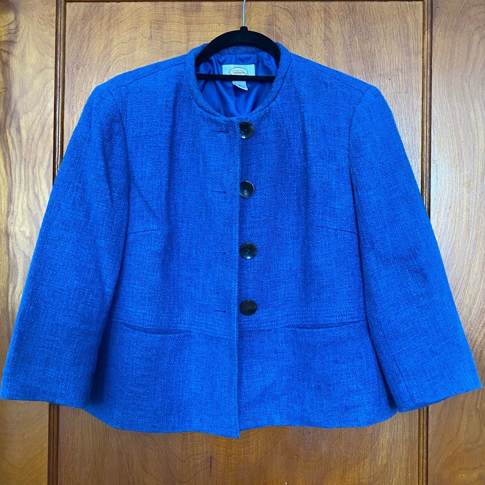 Blue Women's Blazer with patch pockets Size 8